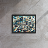 Cubist Lexus Print - Framed canvas