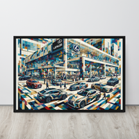 Cubist Lexus Print - Framed canvas