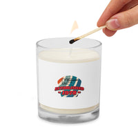 Glass jar soy wax candle