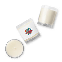 Glass jar soy wax candle