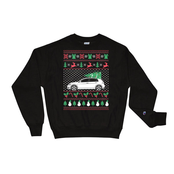 Premium Men's Golf R Ugly Christmas Sweater (Back Logo)