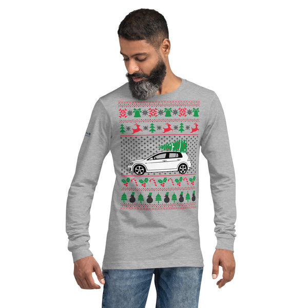 Unisex Golf R Ugly Christmas Tee (Sleeve Logo)